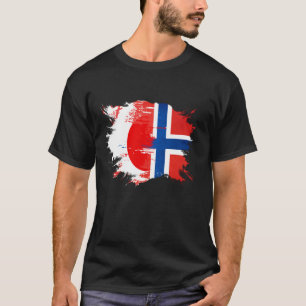Japanische und norwegische DNA-Erbe-Flagge T-Shirt