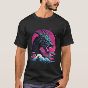 Japanische Vaporwave Tokyo Dragon Asian Retro 80™ T-Shirt