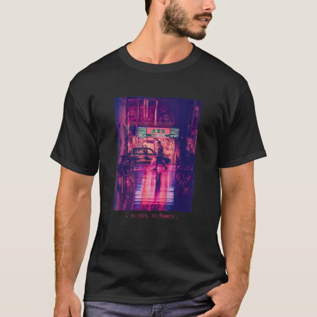 Japanische Vaporwave Vibes Retro Japan Ästhetische T-Shirt (Vorderseite)