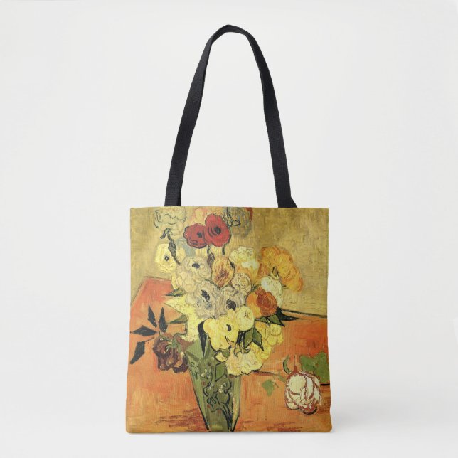 Japanische Vase, Rose, Anemonen von Vincent van Go Tasche (Vorderseite)