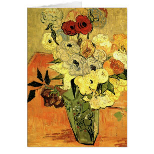 Japanische Vase, Rosen, Anemonen von Vincent van G