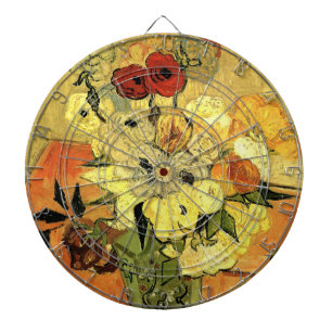 Japanische Vase, Rosen, Anemonen von Vincent van G Dartscheibe
