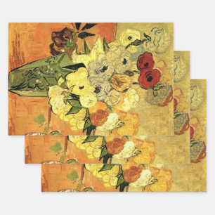 Japanische Vase, Rosen, Anemonen von Vincent van G Geschenkpapier Set