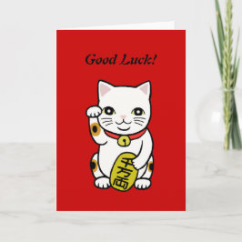 Japanische Viel Glück Cat Maneki Neko Grußkarte Karte