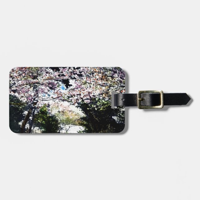 Japanische Vintage Kirschblüten Gepäckanhänger (Vorderseite horizontal)