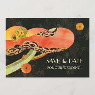 Japanische Washi-Hochzeit speichert das Datum der  Save The Date