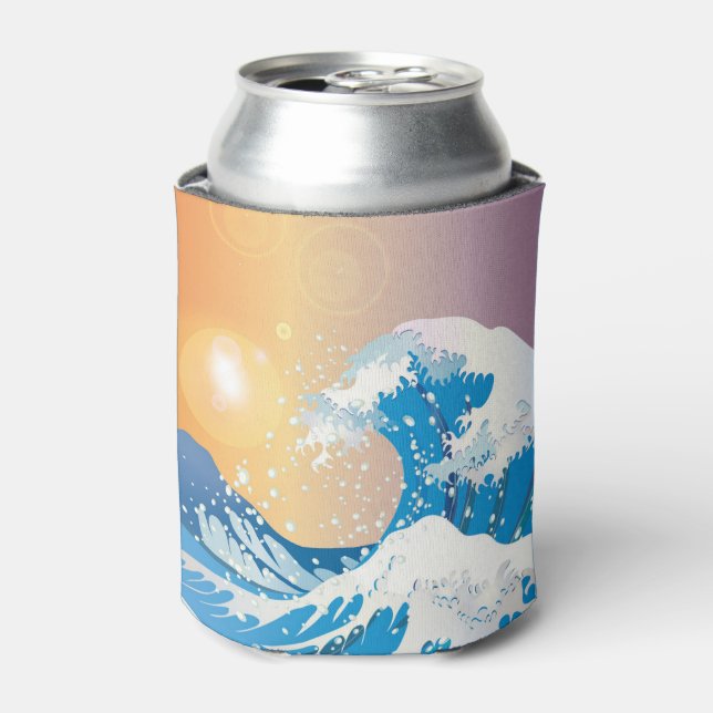 Japanische Wave Art Sunset Ocean Dosenkühler (Kanne Vorderseite)