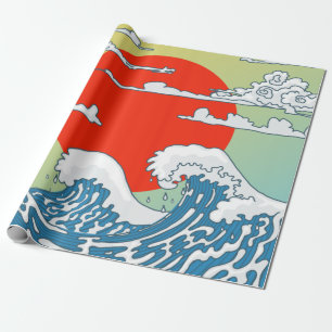 Japanische Wave Canvas Print Geschenkpapier