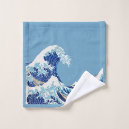 Japanische Wave Japandi Waschlappen