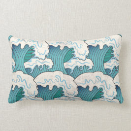 Japanische Waves Lumbar Throw Kissen
