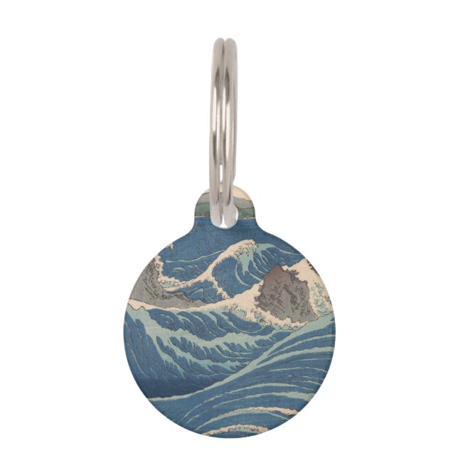Japanische Waves Naruto Whirlpool Artwork Haustiermarke (Vorderseite)
