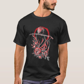 Japanische weibliche Samurai alte japanische Kultu T-Shirt
