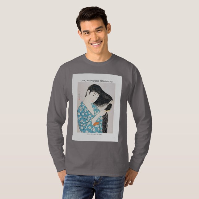 Japanische Weibliche Schönheiten - Goyō Hashiguchi T-Shirt (Vorne ganz)
