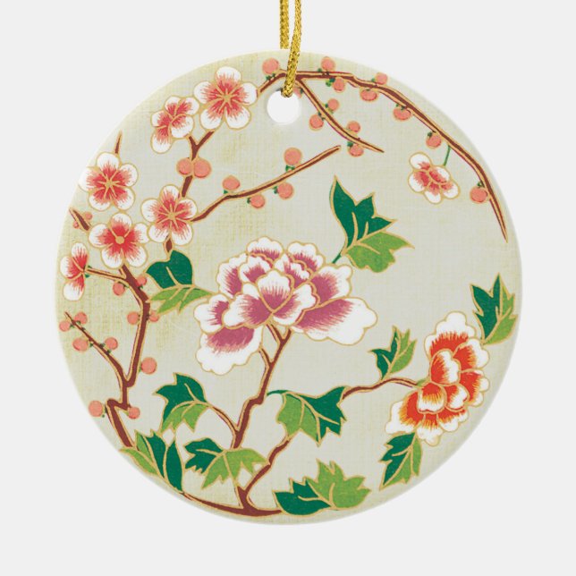 Japanische Weihnachtsverzierung Keramikornament (Vorne)