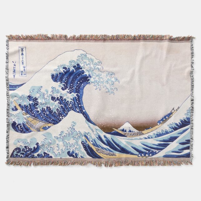 Japanische Wellen-Wurfs-Decke Decke (Vorderseite)