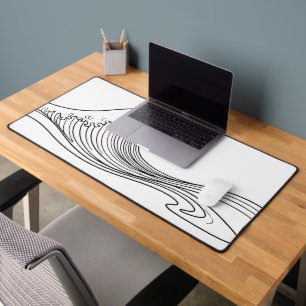 Japanische Wellenlinienkunst Schreibtischunterlage