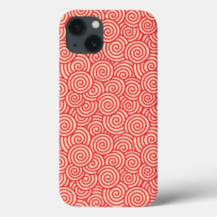 Japanische wirbellose Muster - Korallenorange Case-Mate iPhone Hülle