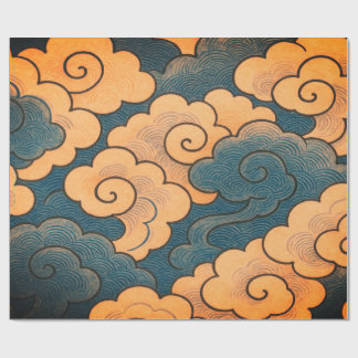 JAPANISCHE WOLKEN GESCHENKVERPACKUNG GESCHENKPAPIER