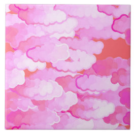 Japanische Wolken, Morgenröte, Orchideenrosa und K Fliese