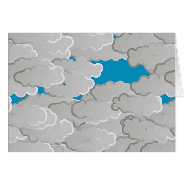 Japanische Wolken, Sommertag, Weißer und Himmelbla (Vorderseite (Horizontal))