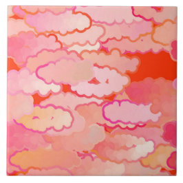 Japanische Wolken, Sonnenuntergang, Korallen, Fuch Fliese