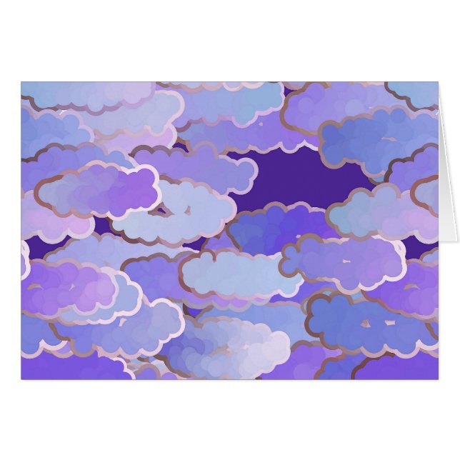 Japanische Wolken, Twilight, Violet und Tief Lila (Vorderseite (Horizontal))