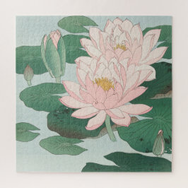 Japanische Woodblock Water Lily Lilies