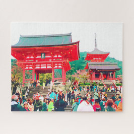 Japanische wunderschöne Tempellandschaft