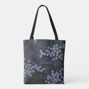 Japanische Yozakura-Tasche Meiji-Ära Sakura & Fl Tasche