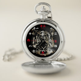 Japanische Zahlen Rundpocket Watch Taschenuhr