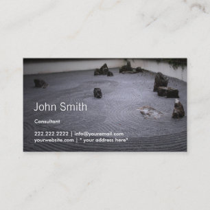 Japanische Zen Garden Consulting Business Card Visitenkarte