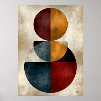 Japanische Zen-Geometrische Abstrakte Wandkunst Poster