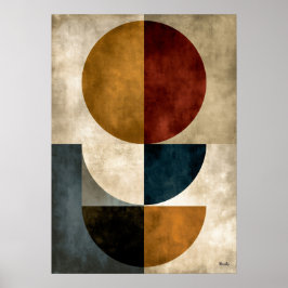 Japanische Zen-Geometrische Abstrakte Wandkunst  Poster