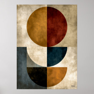 Japanische Zen-Geometrische Abstrakte Wandkunst  Poster