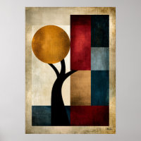 Japanische Zen-Landschaft Geometrische Abstrakte W