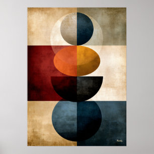 Japanische Zen-Totem-Geometrische Abstrakte Wandku Poster