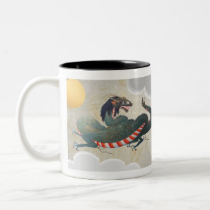 Japanische Zwillingsdrachen 11oz Zweifarbige Tasse