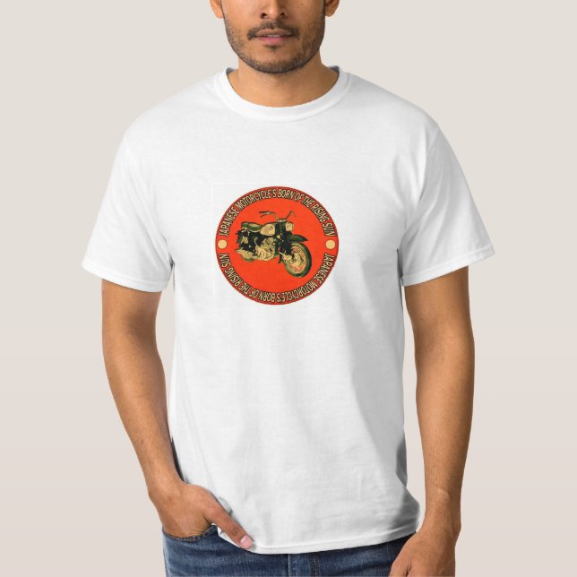 Japanischen Motorrades geboren vom steigenden Sun T-Shirt (Vorderseite)