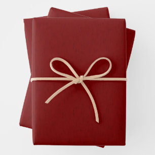 Japanischer Ahorn, dunkelrote Velvet texturiert Geschenkpapier Set