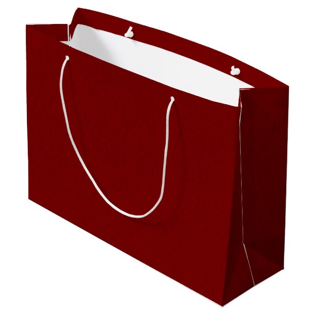 Japanischer Ahorn, dunkelrote Velvet texturiert Große Geschenktüte (Rückseite Schrägansicht)