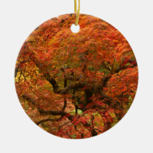 Japanischer Ahorn in Herbstfarbe Keramikornament
