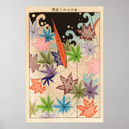 Japanischer Ahornblatt-Kunstprint Seiko Ueno Herbs Poster