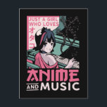 Japanischer Anime Music Girl Otaku Piano Musiker Postkarte<br><div class="desc">Japanischer Anime Music Girl Otaku Piano Musiker. Kawaii Anime Outfits.</div>