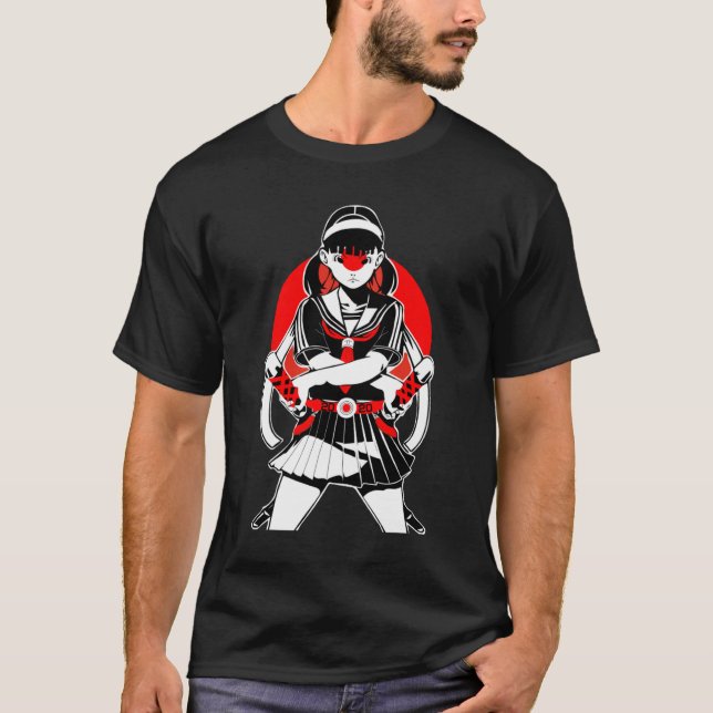 Japanischer Anime Nippon Girl Men-T - Shirt (Vorderseite)