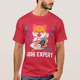Japanischer Anime Shiba Inu Sushi Kawaii Otaku Hun T-Shirt