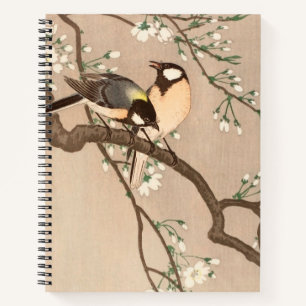 Japanischer Asiatischer Ohara Koson Vogel Meise Si Notizbuch