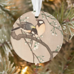 Japanischer Asiatischer Ohara Koson Vogel Meise Si Ornament