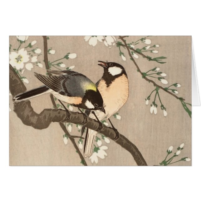 Japanischer Asiatischer Vogel Chickadee Songbird (Vorderseite (Horizontal))