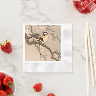 Japanischer Asiatischer Vogel Chickadee Songbird Serviette