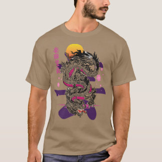 Japanischer ästhetischer Dragon Asian Tatsu Otaku T-Shirt